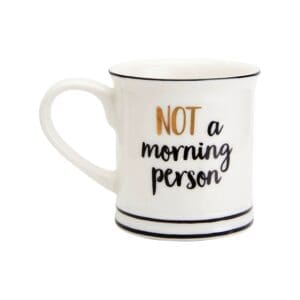 Espresso Mini Mug with a quirky message for those who are Not a Morning Person.