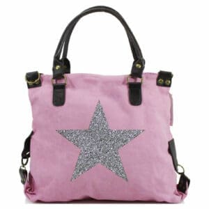 A Large Embellished Star Bag - Pink