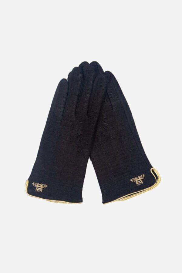 A pair of Import placeholder for 11340 gloves with gold trim.